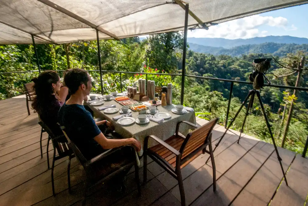 A romantic breakfast at the Ecuador eco lodge