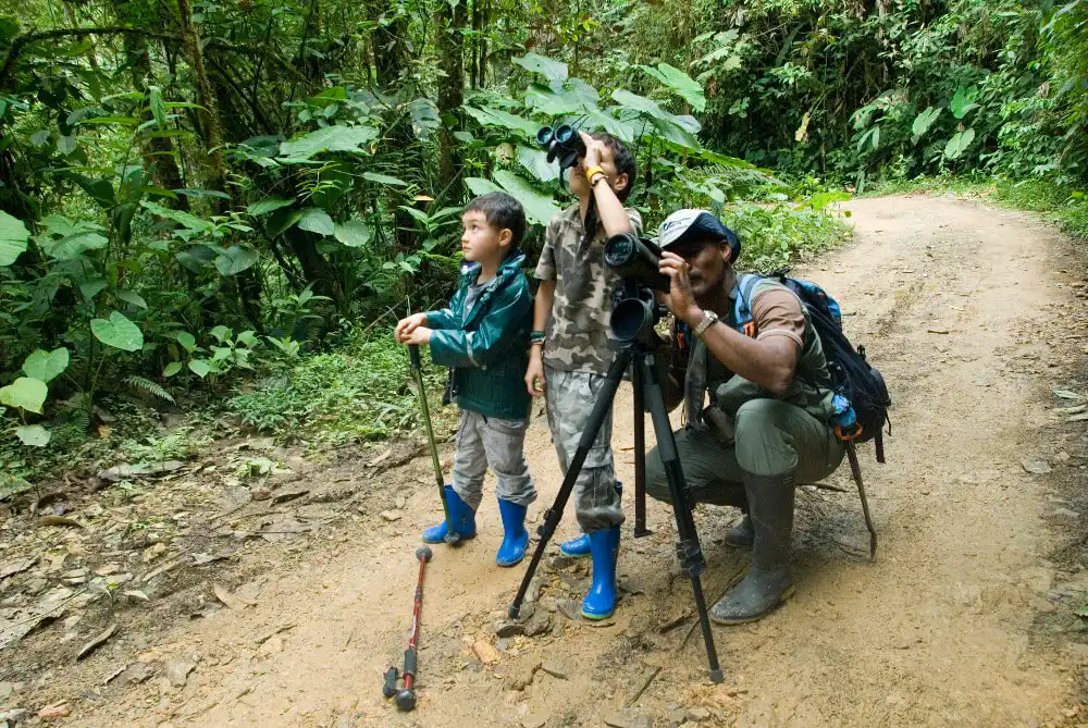 Children learn about the forest at our Ecuador eco lodge