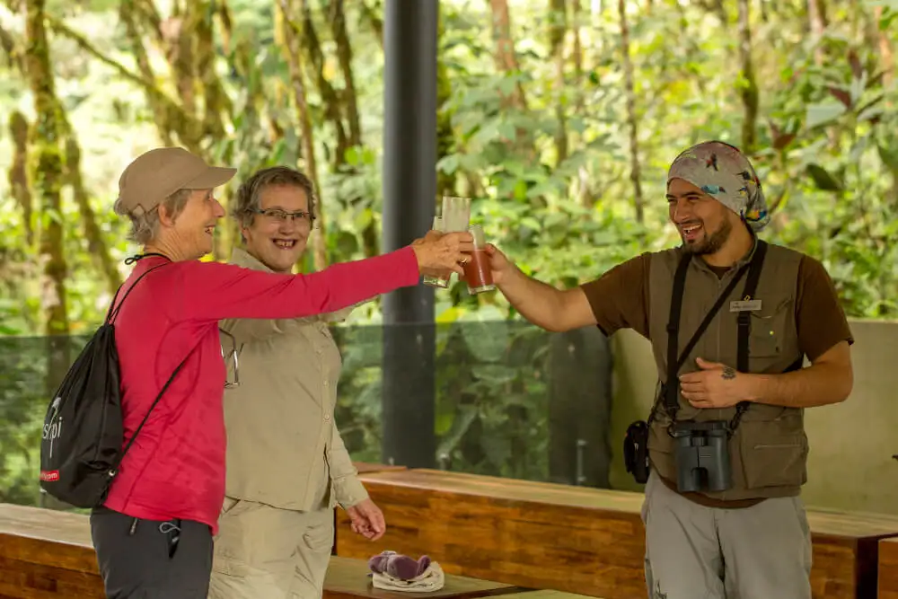 Returning from an expedition at the Ecuador eco lodge