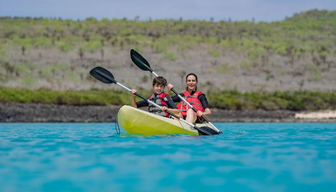 Kayaking Family Finch Bay Hotel